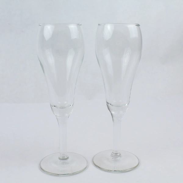 Unbranded Set of 2 Tapered Style Champagne Flutes Glass with Stems