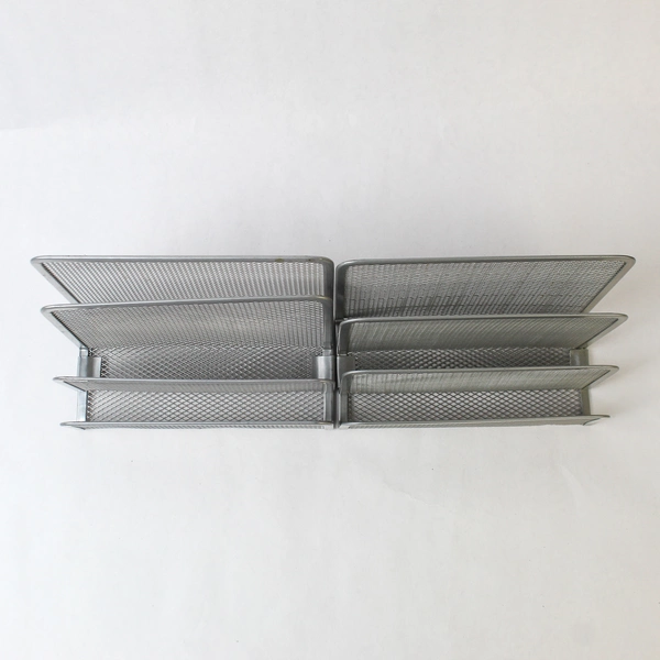 Set of 2 Small Metal Wire Vertical Document Desk Organizers