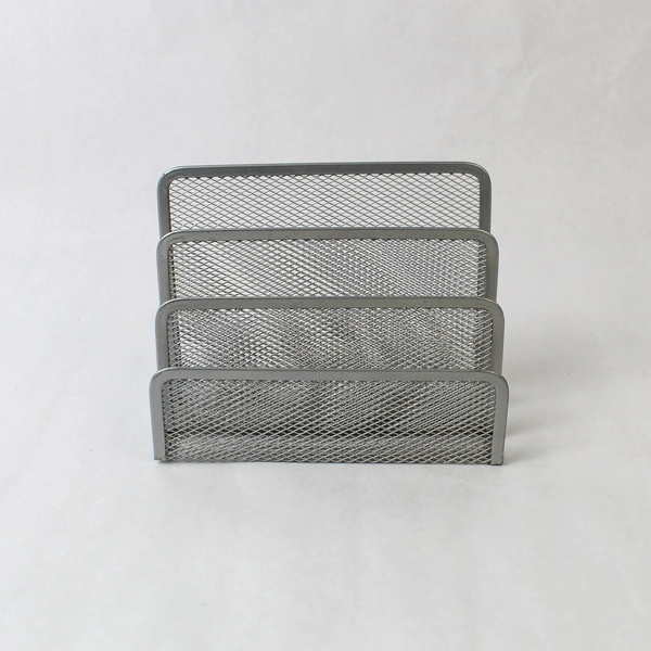 Set of 2 Small Metal Wire Vertical Document Desk Organizers