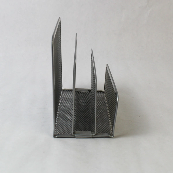 Set of 2 Small Metal Wire Vertical Document Desk Organizers