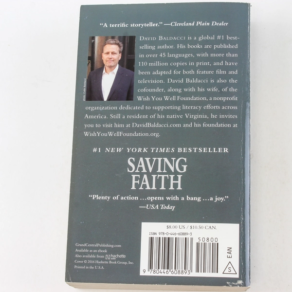 David Baldacci Saving Faith Paperback Book 2000 Good Condition Best Seller