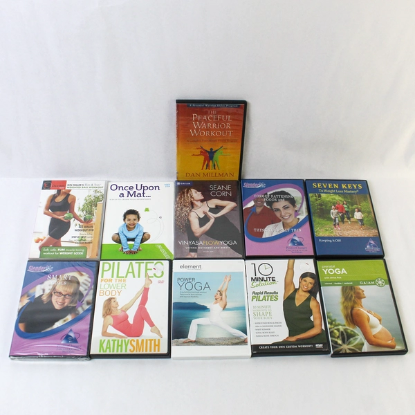 Lot of 11 Yoga Self Help Weight Loss Dvds Untested