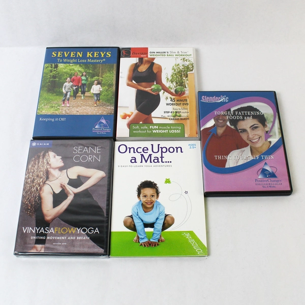 Lot of 11 Yoga Self Help Weight Loss Dvds Untested