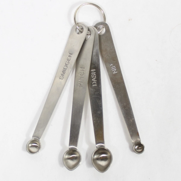 Nip Pinch Smidgen Dash Measuring Spoon Set Stainless Steel Herb Spice