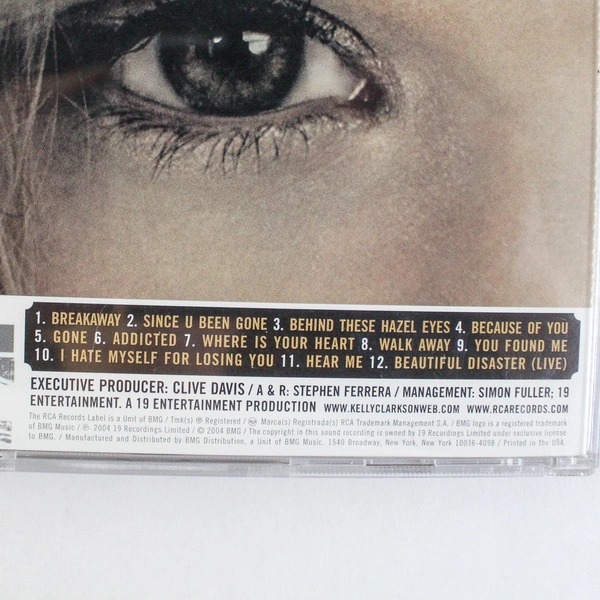 Kelly Clarkson Breakaway CD Album 2004 RCA SPA Pressing Soft Pop Rock