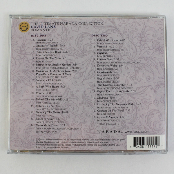 David Lanz Romantic The Ultimate Narada Collection 2 CD 2002 Narada