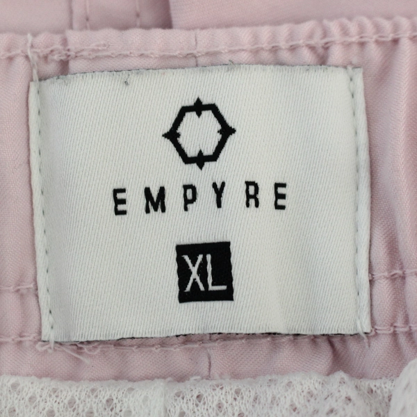 Empyre Men's Light Pink Drawstring High Waist Swimming Shorts w/ Pockets Size XL