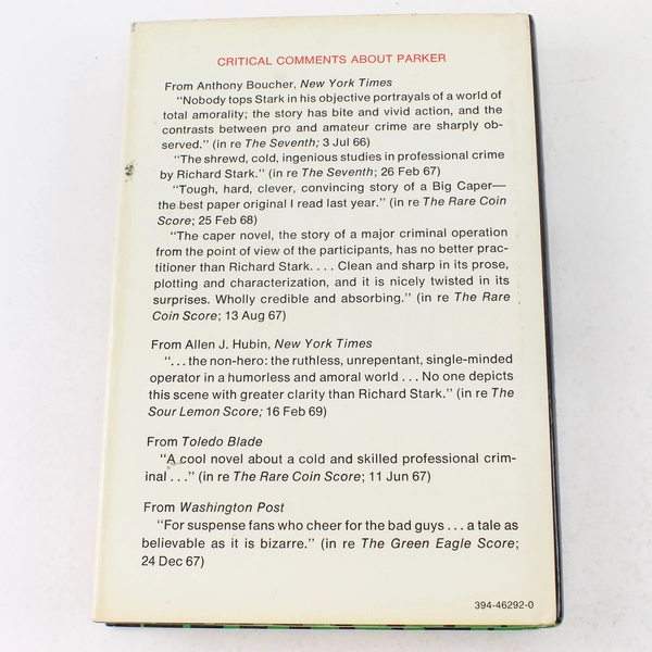 Deadly Edge by Richard Stark 1971 Hardcover First Edition