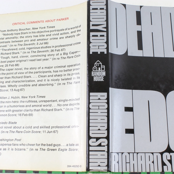 Deadly Edge by Richard Stark 1971 Hardcover First Edition