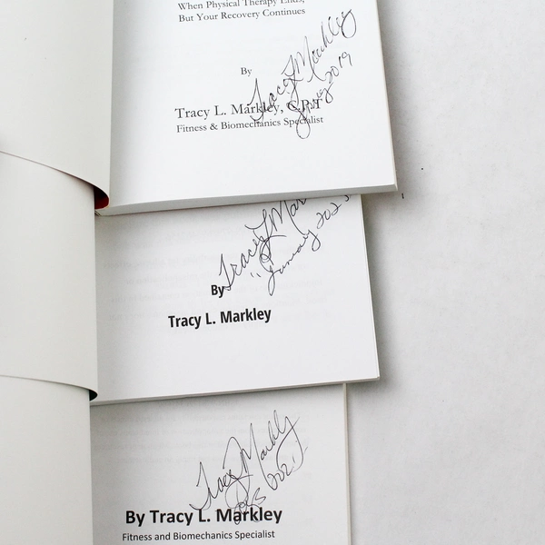 Lot of 14 Signed Tracy L. Markley Physical Therapy & Recovery Books