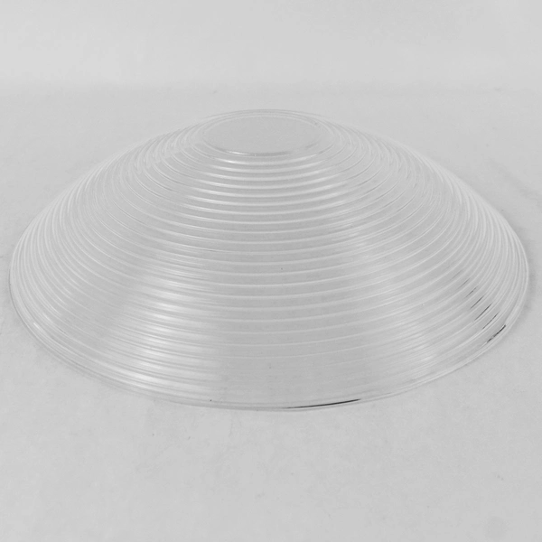 Clear Glass Ribbed Outer Side Decorative Serving Bowl 10.5" In Diameter