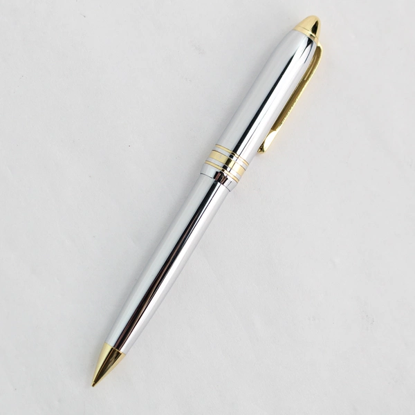 Bill Blass Chrome and Gold Tone Pen and Pencil Set in Box Missing the Pen