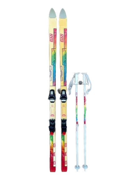 Elan DRC Dual Reflex Cap 45 L Skis And Poles With Tyrolia 650 Bindings
