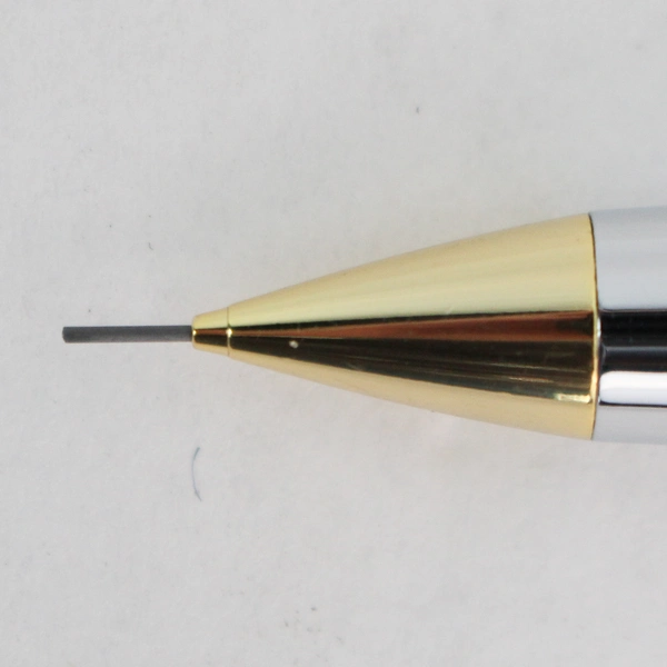 Bill Blass Chrome and Gold Tone Pen and Pencil Set in Box Missing the Pen