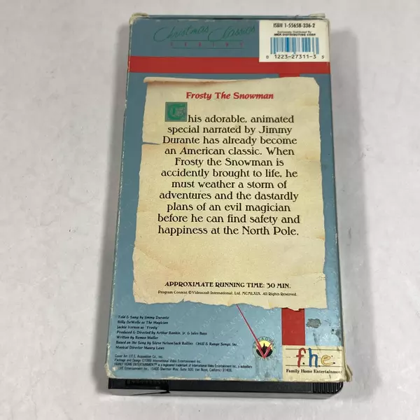 Frosty the Snowman VHS 1989 Christmas Classic Pre-Owned Untested