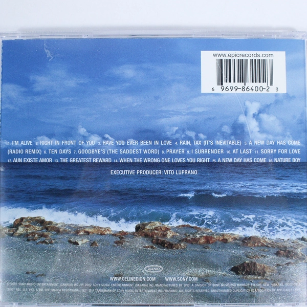Celine Dion A New Day Has Come CD 2002 Sony I'm Alive Right In Front Of You