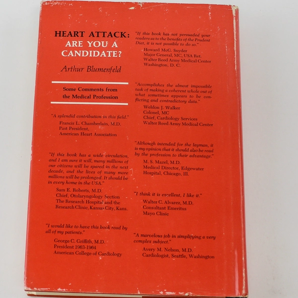 Heart Attack: Are You A Candidate by Arthur Blumenfeld 1964, Good Condition