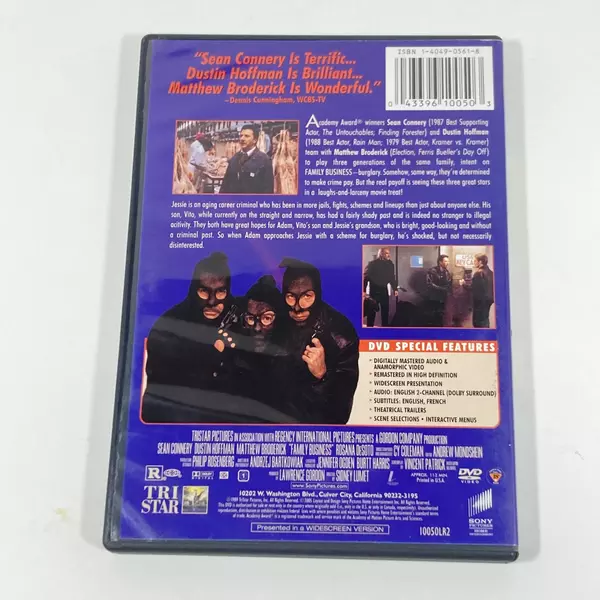 Family Business DVD 2003 Sean Connery Matthew Broderick Pre-Owned Good