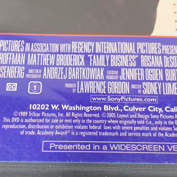 Family Business DVD 2003 Sean Connery Matthew Broderick Pre-Owned Good