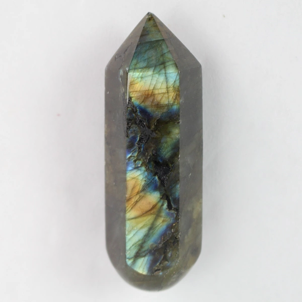 Lot of 4 Small Labradorite Tower Wand Crystals 50 Grams 2 Inches