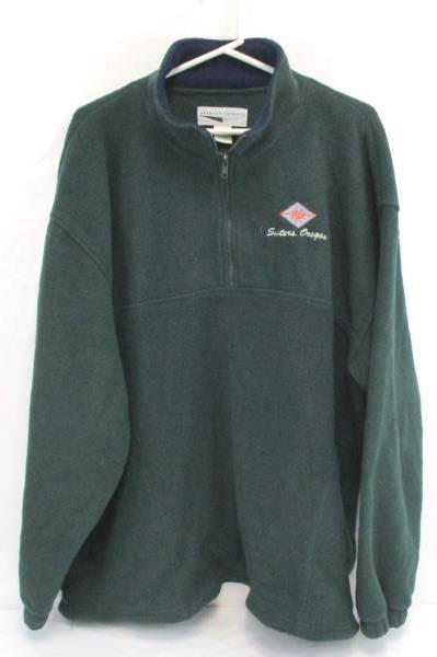 Green Blue Fleece Pullover Sweater Sisters Women XXL Central Oregon Souvenir