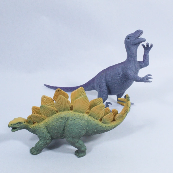 Lot of 5 Vintage Dinosaur Toy Action Figure Plus Drawstring Bag Plastic