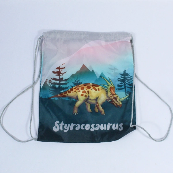 Lot of 5 Vintage Dinosaur Toy Action Figure Plus Drawstring Bag Plastic