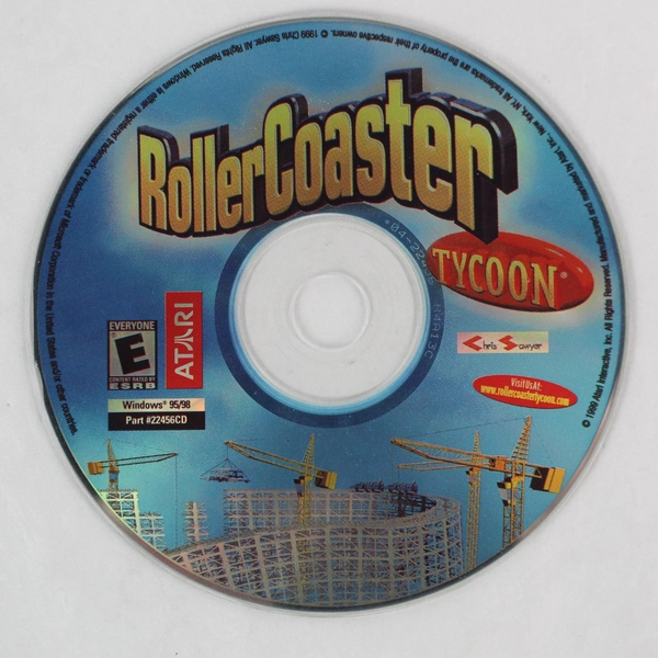 RollerCoaster Tycoon 1999 PC Game Atari Windows 95/98 Disc