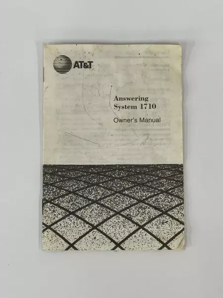 Vintage AT&T Answering System 1710 Owners Manual