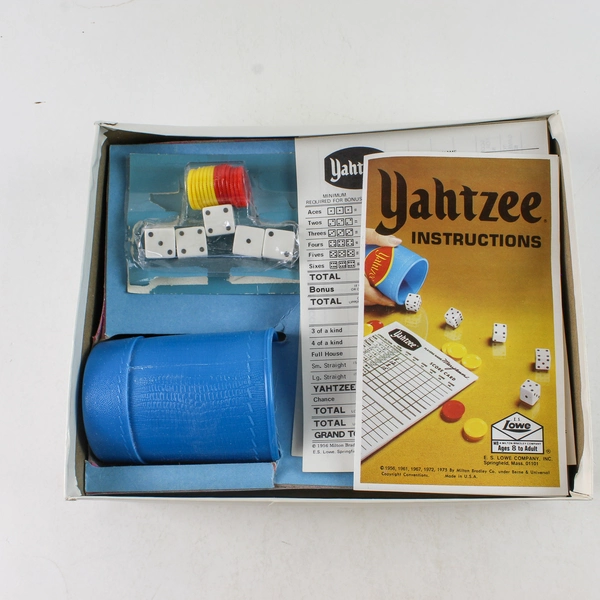 Vintage 1978 Yahtzee Dice Game Lowe Milton Bradley Complete