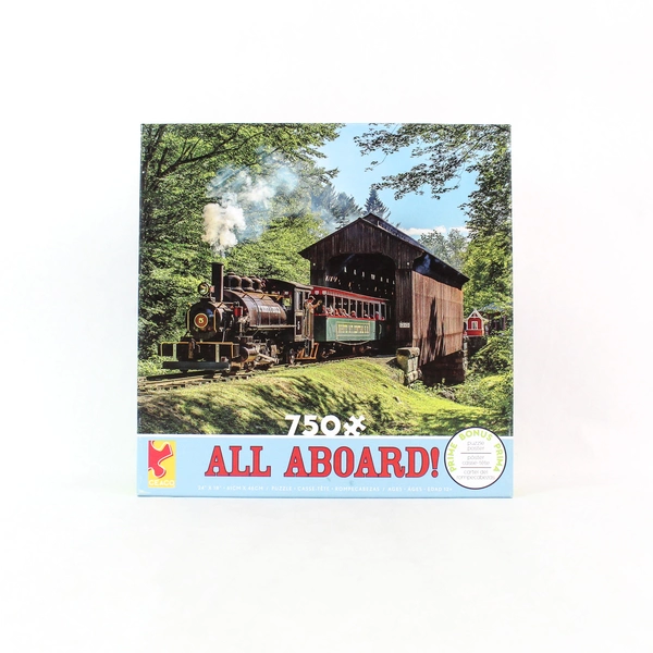 Ceaco All Aboard 750 Piece Complete Jigsaw Puzzle Train Theme