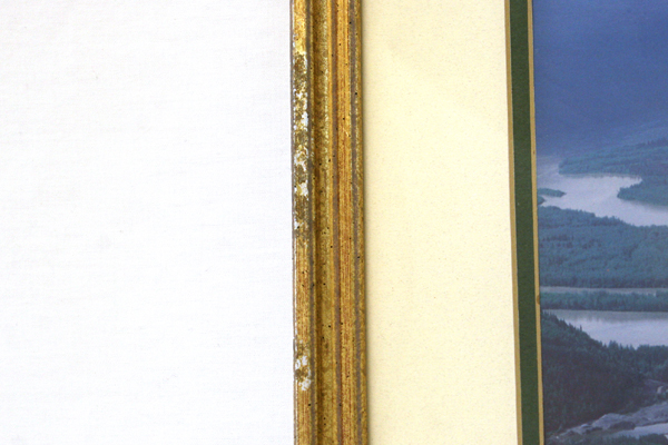 Framed And Matted Print Aerial View Of Dawson City, Yukon, Canada