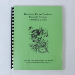 Roseburg Forst Products Favorite Recipes Christmas 1995 Spiral Cookbook Oregon 