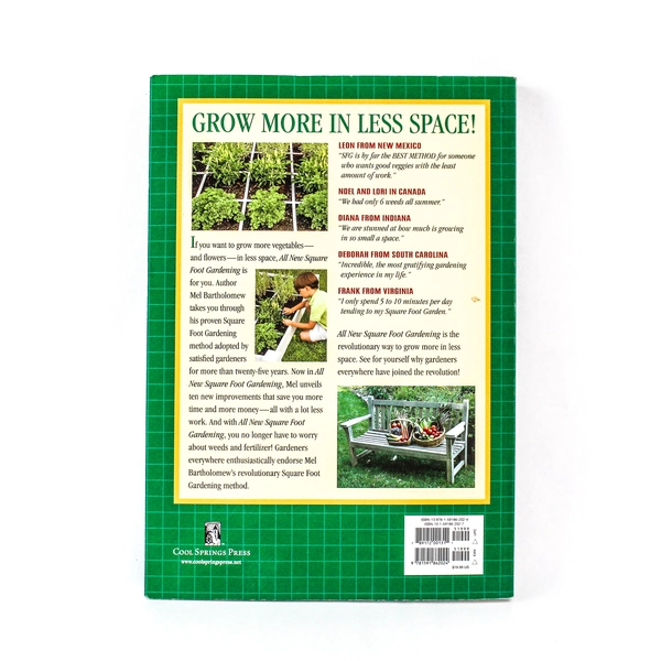 All New Square Foot Gardening Grow More In Less Space Mel Bartholomew 2005