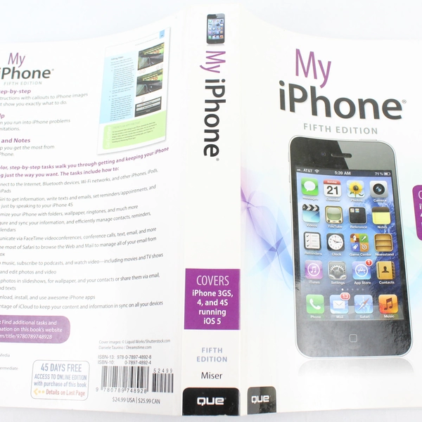 My iPhone Fifth Edition for iPhone 3GS 4 and 4S Paperback Brad Miser