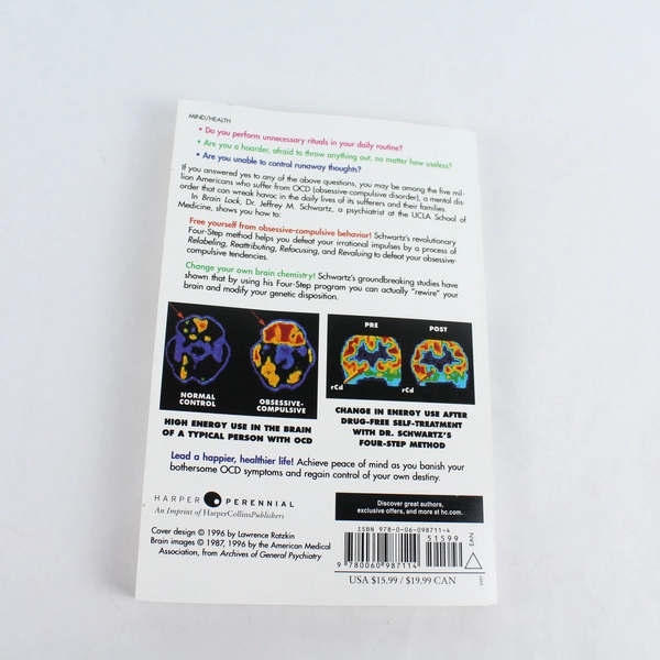 Brain Lock by Jeffrey M. Schwartz 1997 Harper Perennial Paperback