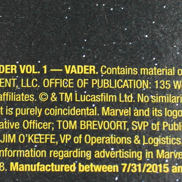 Marvel Comics Star Wars: Darth Vader Vol 1 - Vader 2015 Softcover Comic Book
