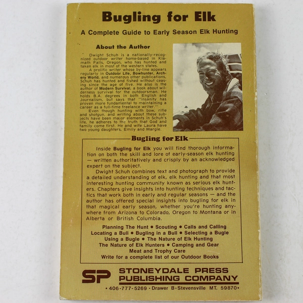 Bugling for Elk by Dwight Schuh 1983 Paperback