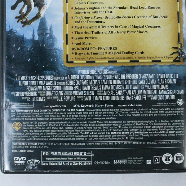 Harry Potter And The Prisoner Of Azkaban DVD 2-Disc Widescreen Good Condition