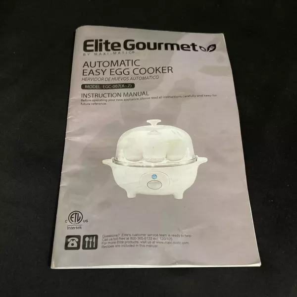 Elite Gourmet Automatic Easy Egg Cooker Model EGC-007