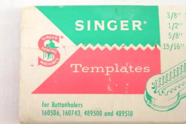 Vtg Singer Buttonholer Templates 160668 For Models 160506 160743 489500 489510