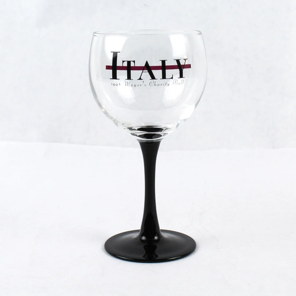 Italy 1998 Mayor's Charity Ball Stemmed Wine Glass - Elegant Drinkware
