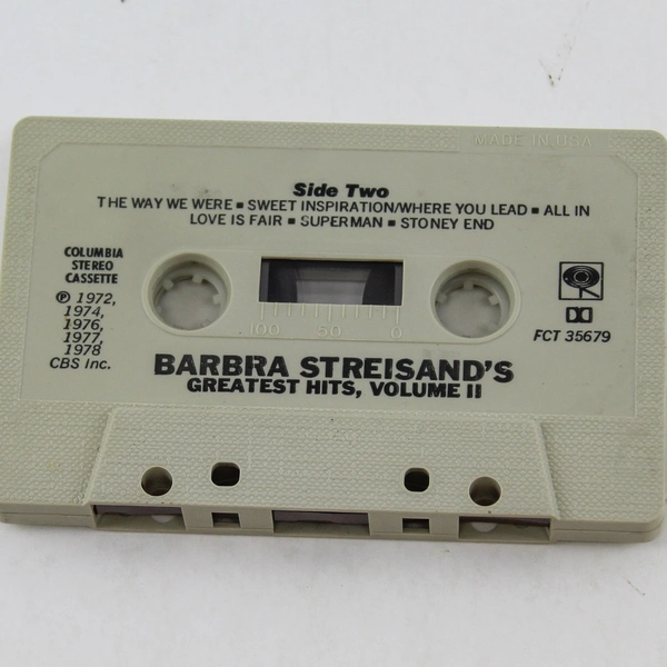 Barbra Streisand's Greatest Hits Vol 2 Cassette Tape 1978 CBS Pre-Owned
