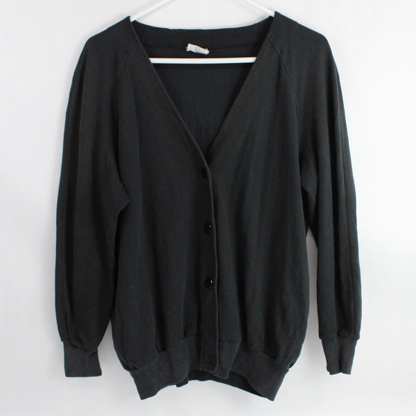 Weekenders V Neck Button Front Cardigan Black Size Small Cotton Blend