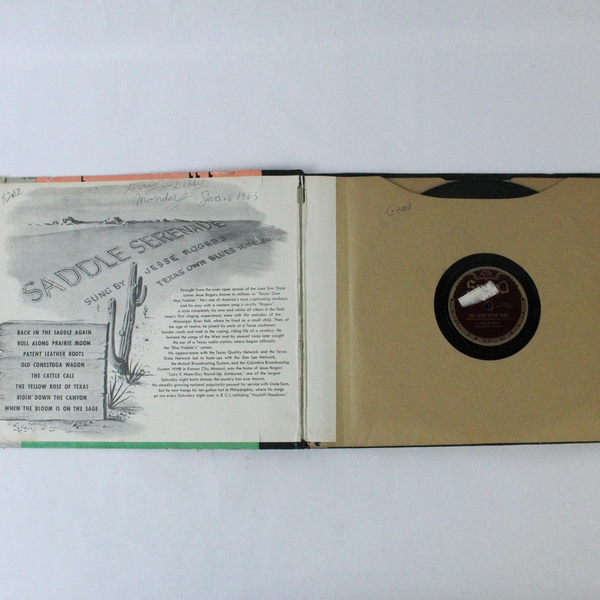 Jesse Rogers 78 Saddle Serenade Sonora Shellac 10 Inches 4 Disc Set MS 481