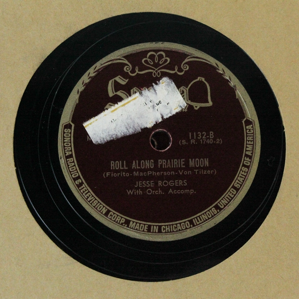 Jesse Rogers 78 Saddle Serenade Sonora Shellac 10 Inches 4 Disc Set MS 481