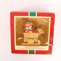 Hallmark 1988 Jingle Bell Clown Musical Ornament Handcrafted & Tested