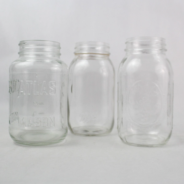 Lot of 3 Regular Mouth Mason Jars for Canning, 2 Ball & 1 Atlas