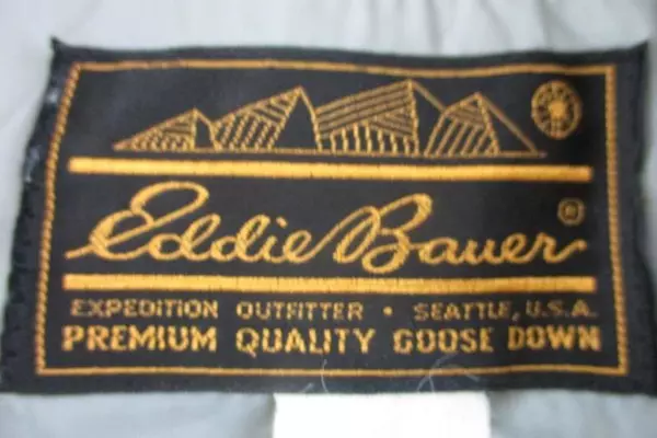 Vintage Eddie Bauer Jacket Goose Down Women's Size 10 Faux Fur Collar Canvas