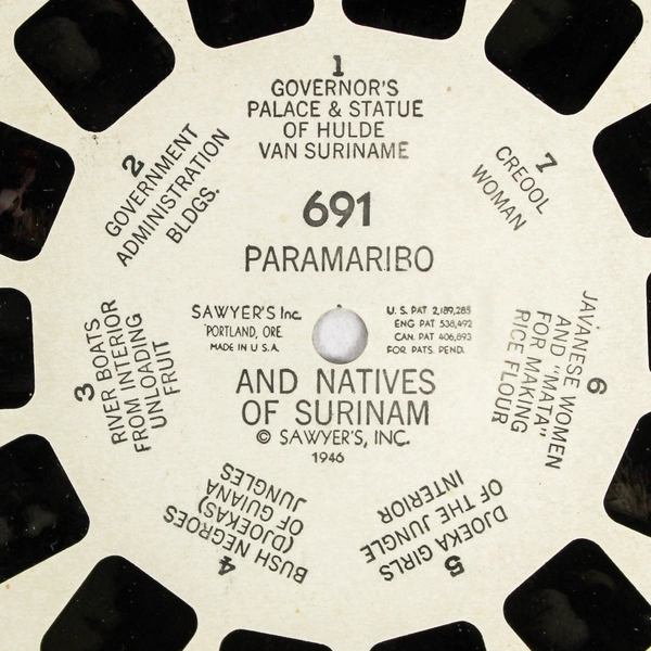 Vintage ViewMaster 691 Paramaribo & Natives of Surinam Slide Good Condition